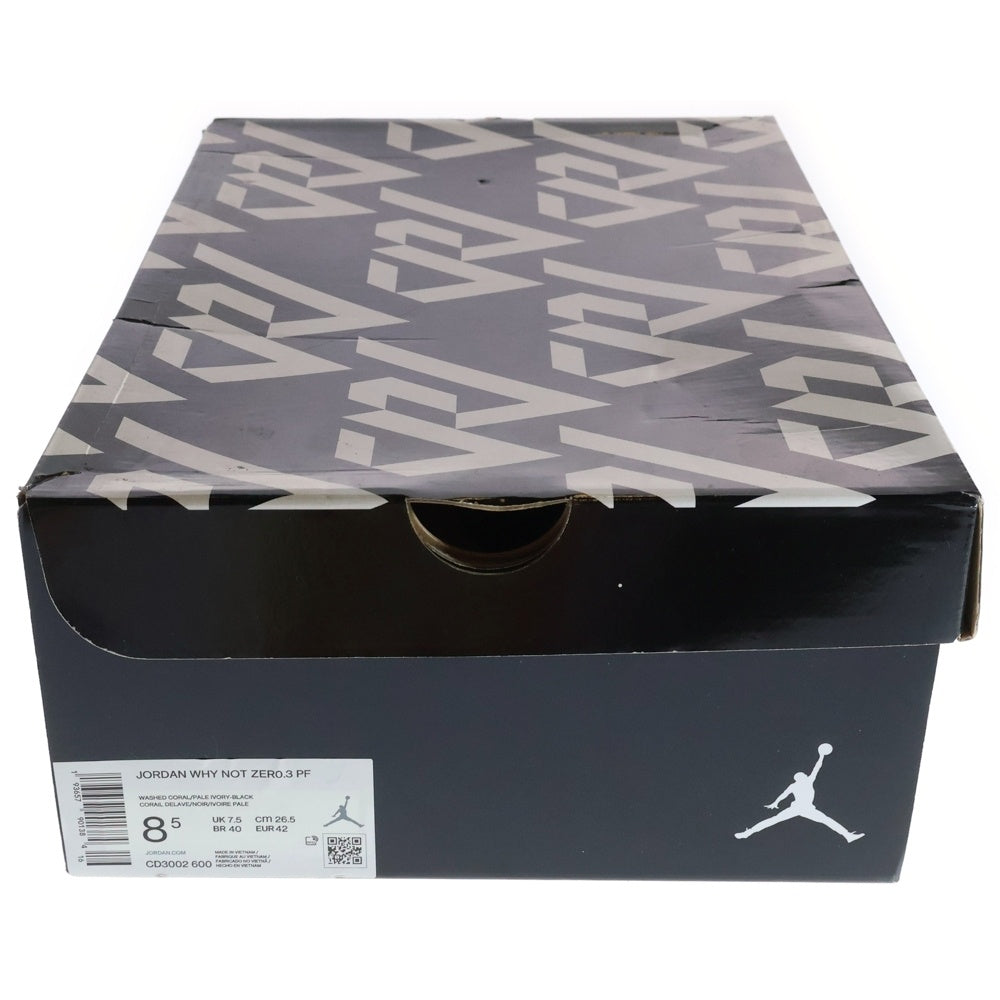 NIKE(ナイキ) JORDAN WHY NOT ZERO 3 PE CD3002-600 ジョーダン ワイノットゼロ ミッドカットスニーカー US8.5/26.5cm ピンク