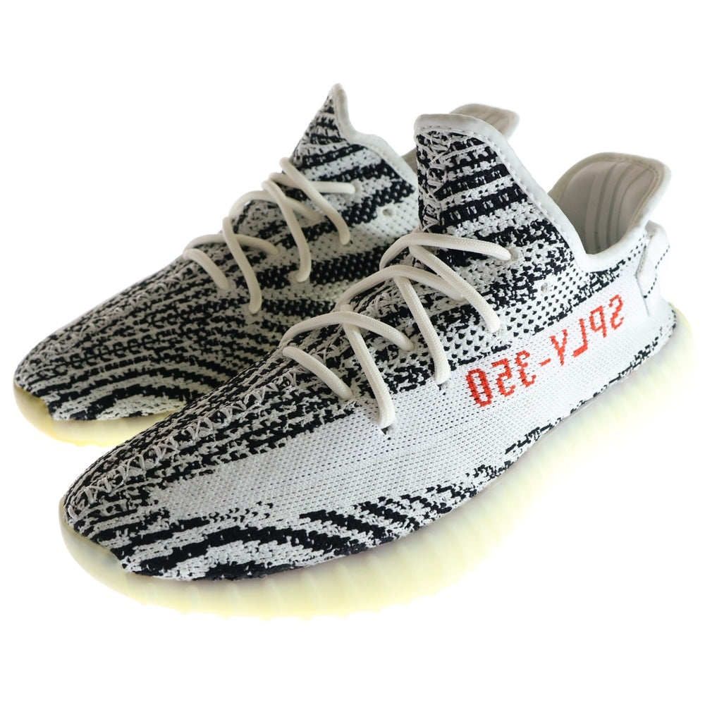 adidas(アディダス) YEEZY BOOST 350 V2 ZEBRA CP9654 イージーブースト 350 V2 ゼブラ ローカットスニーカー シューズ ホワイト/ブラック US9.5/27.5cm