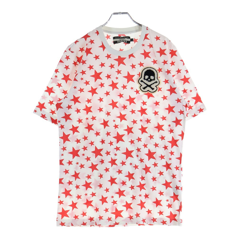 HYDROGEN(ハイドロゲン) BRONZAJI スター総柄半袖Tシャツ ホワイト