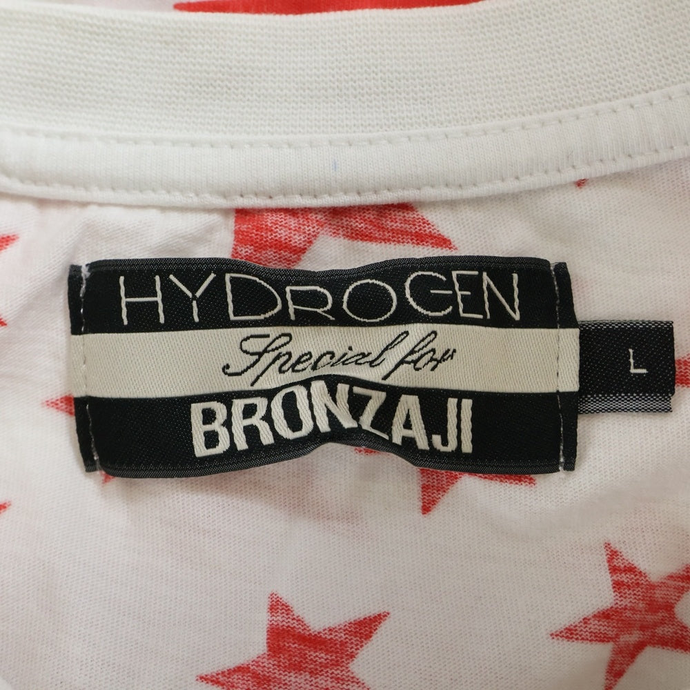 HYDROGEN(ハイドロゲン) BRONZAJI スター総柄半袖Tシャツ ホワイト