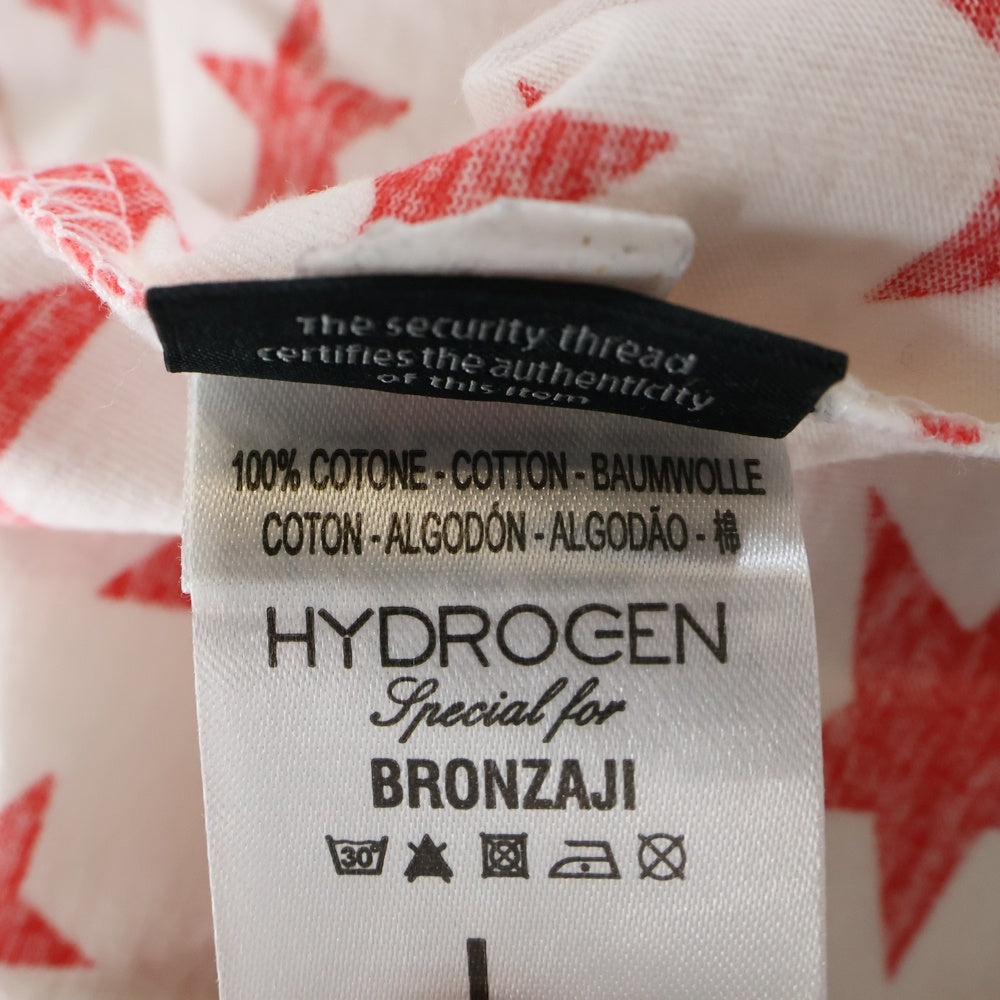 HYDROGEN(ハイドロゲン) BRONZAJI スター総柄半袖Tシャツ ホワイト