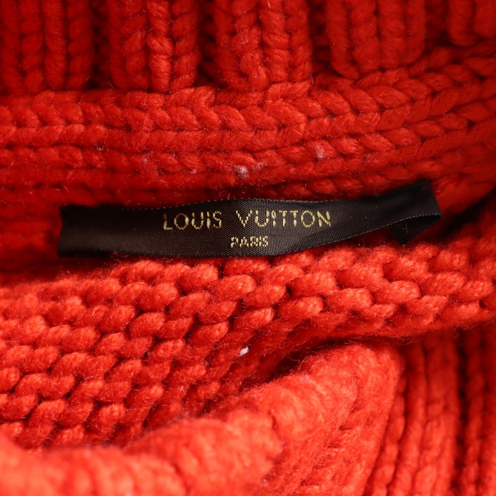 LOUIS VUITTON(ルイヴィトン) 厚手ノーカラー ニットセーター レッド