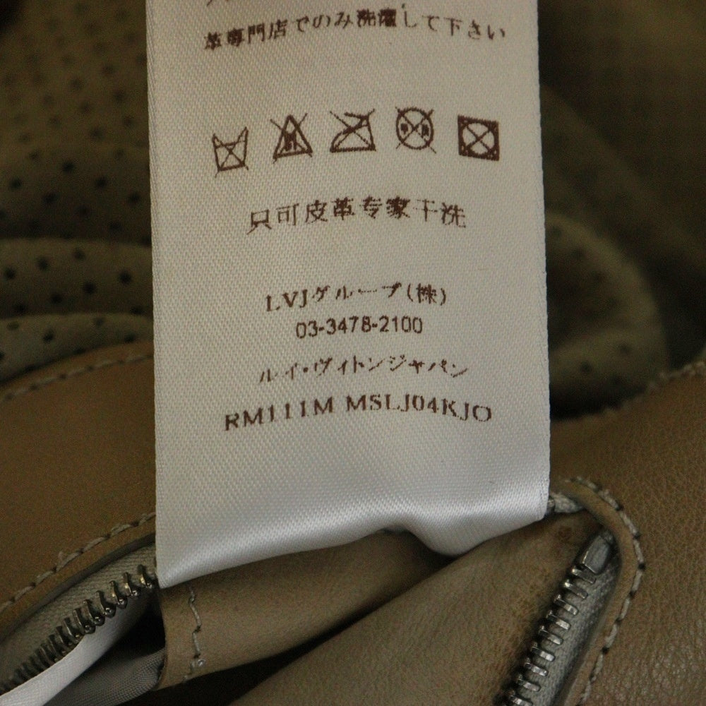 LOUIS VUITTON(ルイヴィトン) カウレザーパンチングジップジャケット RM111M MS1 MSLJ04KJO ベージュ