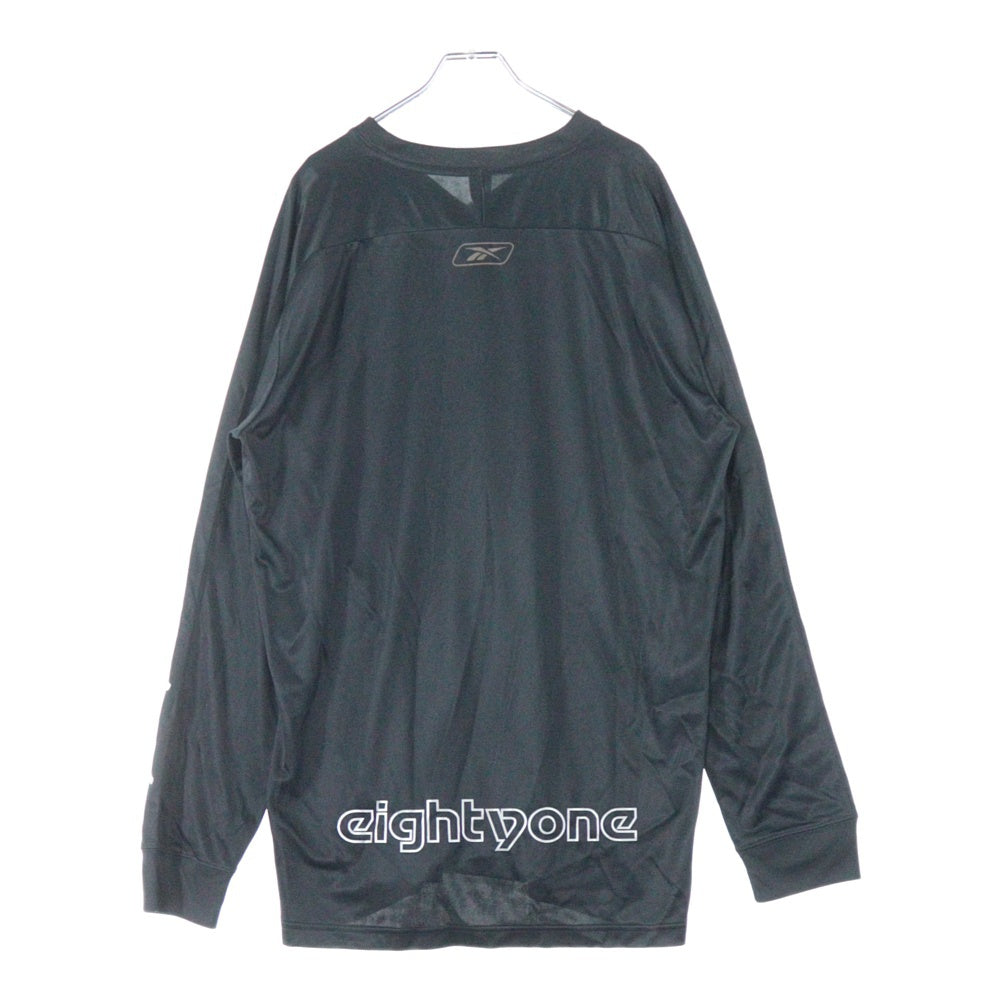 Reebok(リーボック) フロントプリント長袖Tシャツ GK6884 ブラック