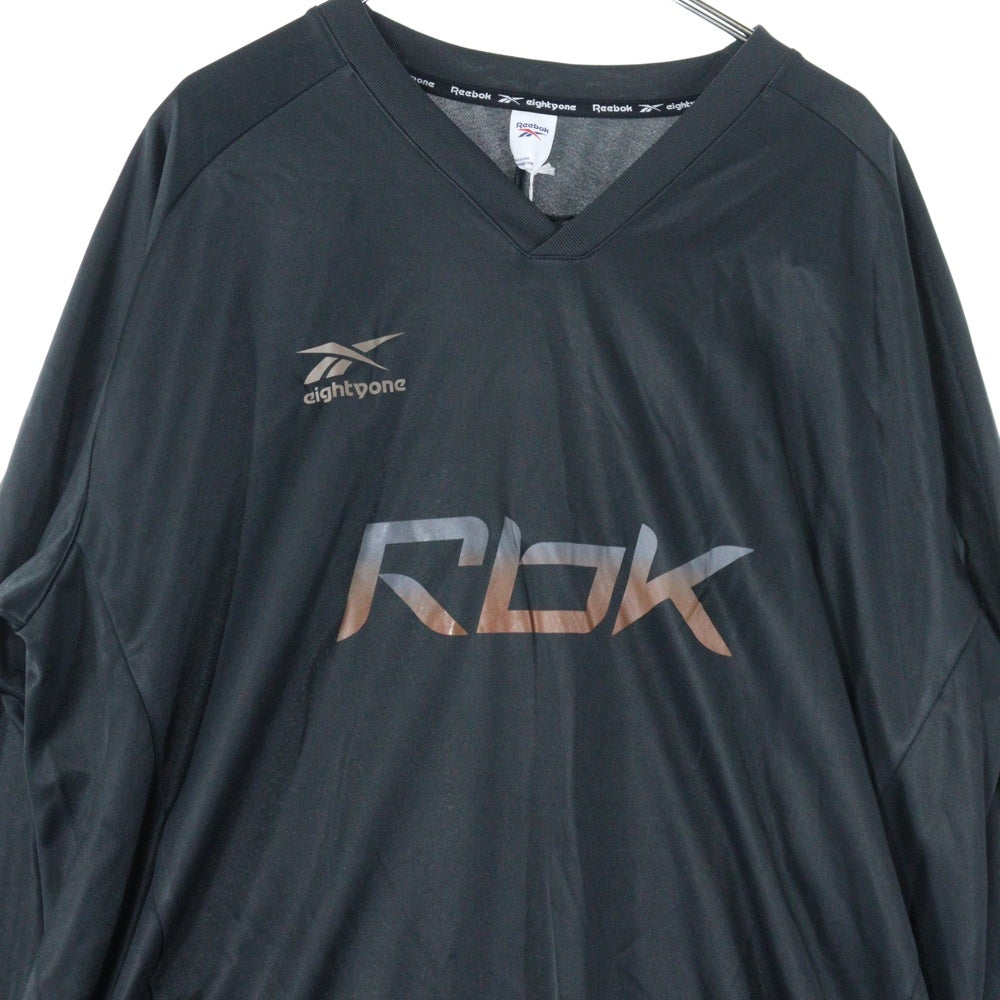 Reebok(リーボック) フロントプリント長袖Tシャツ GK6884 ブラック