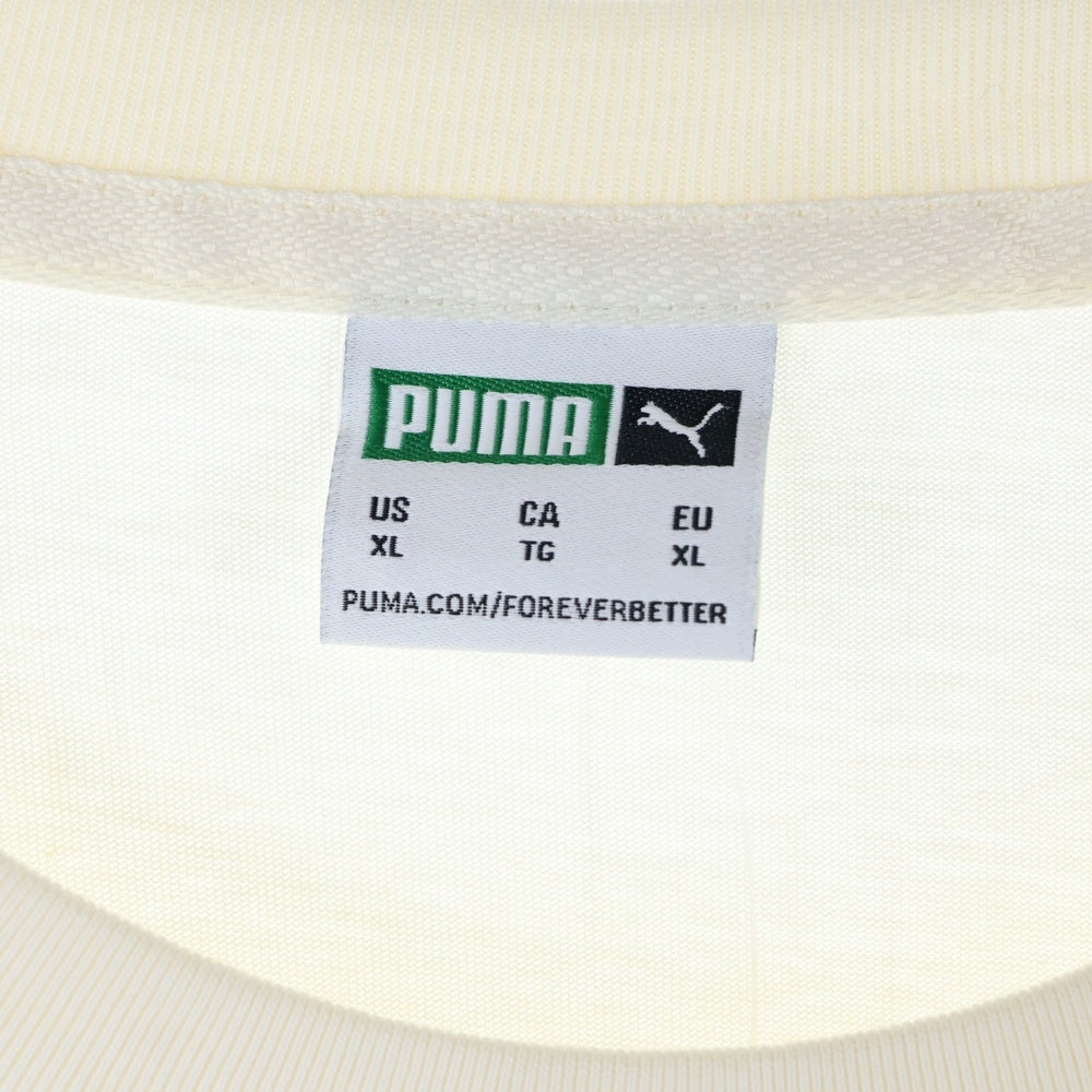 PUMA(プーマ) フロントロゴ半袖Tシャツ 538070-99 アイボリー