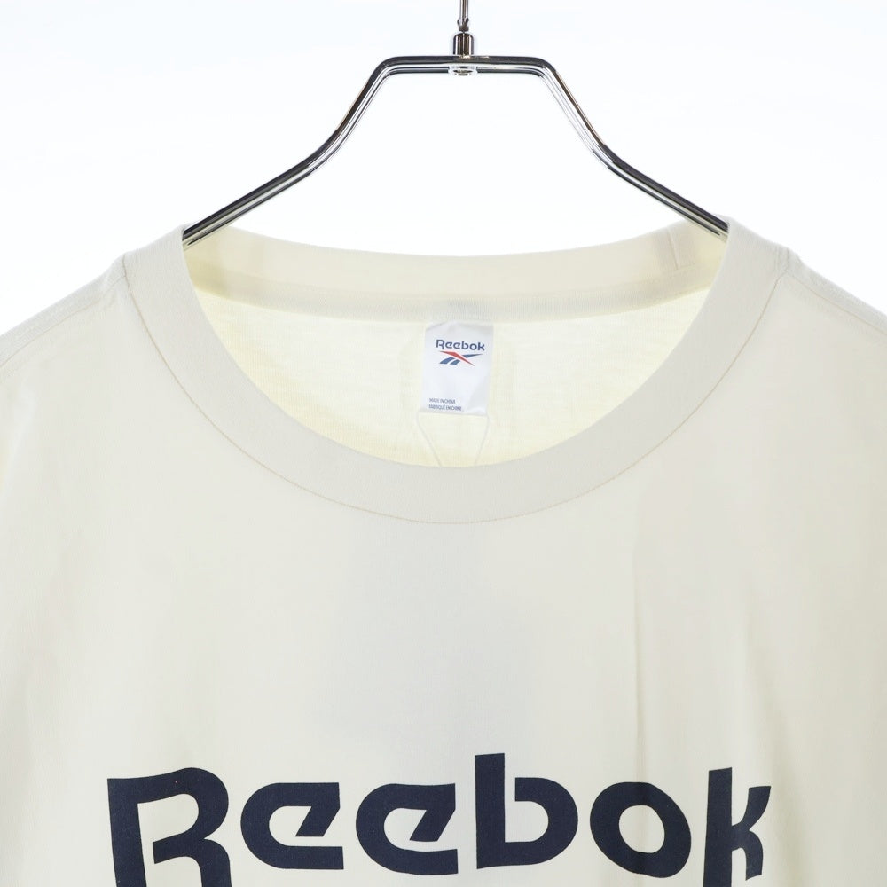 Reebok(リーボック) フロントプリント長袖Tシャツ HA7172 アイボリー