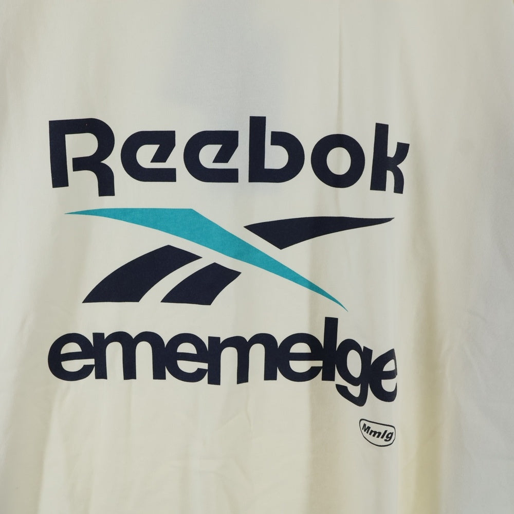 Reebok(リーボック) フロントプリント長袖Tシャツ HA7172 アイボリー