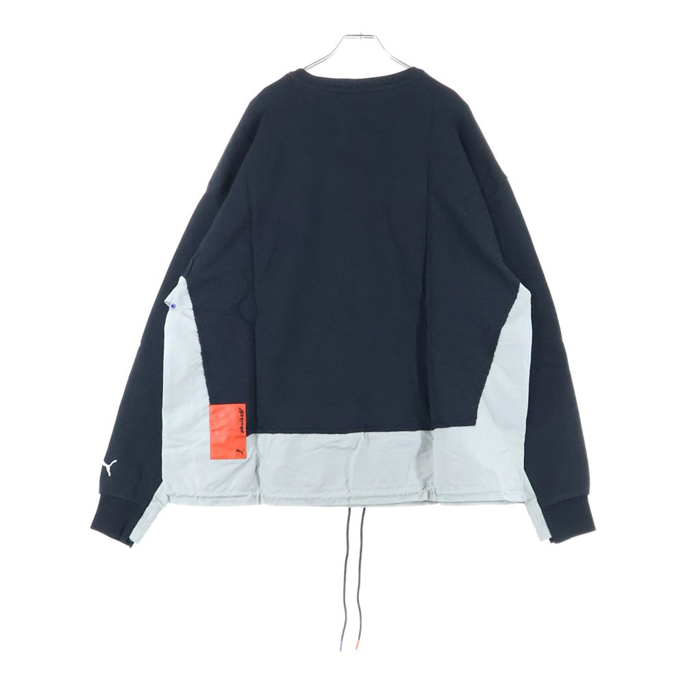 PUMA(プーマ) フロント刺繍クルーネックスウェットトレーナー 598273-01 ブラック