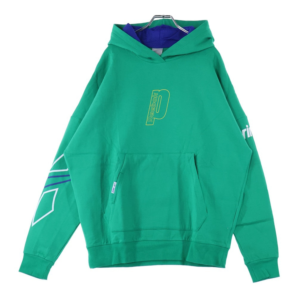 Reebok(リーボック) フロントプリントプルオーバーパーカー H62562 グリーン