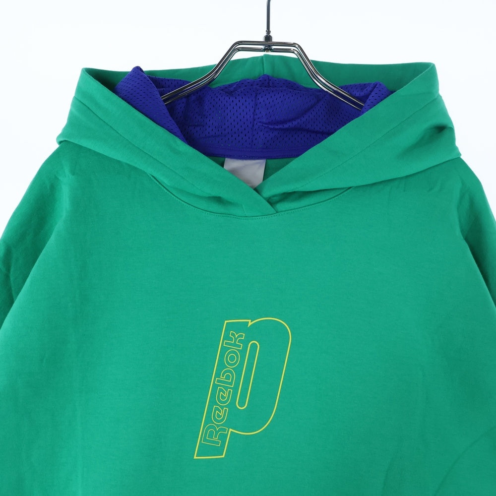 Reebok(リーボック) フロントプリントプルオーバーパーカー H62562 グリーン