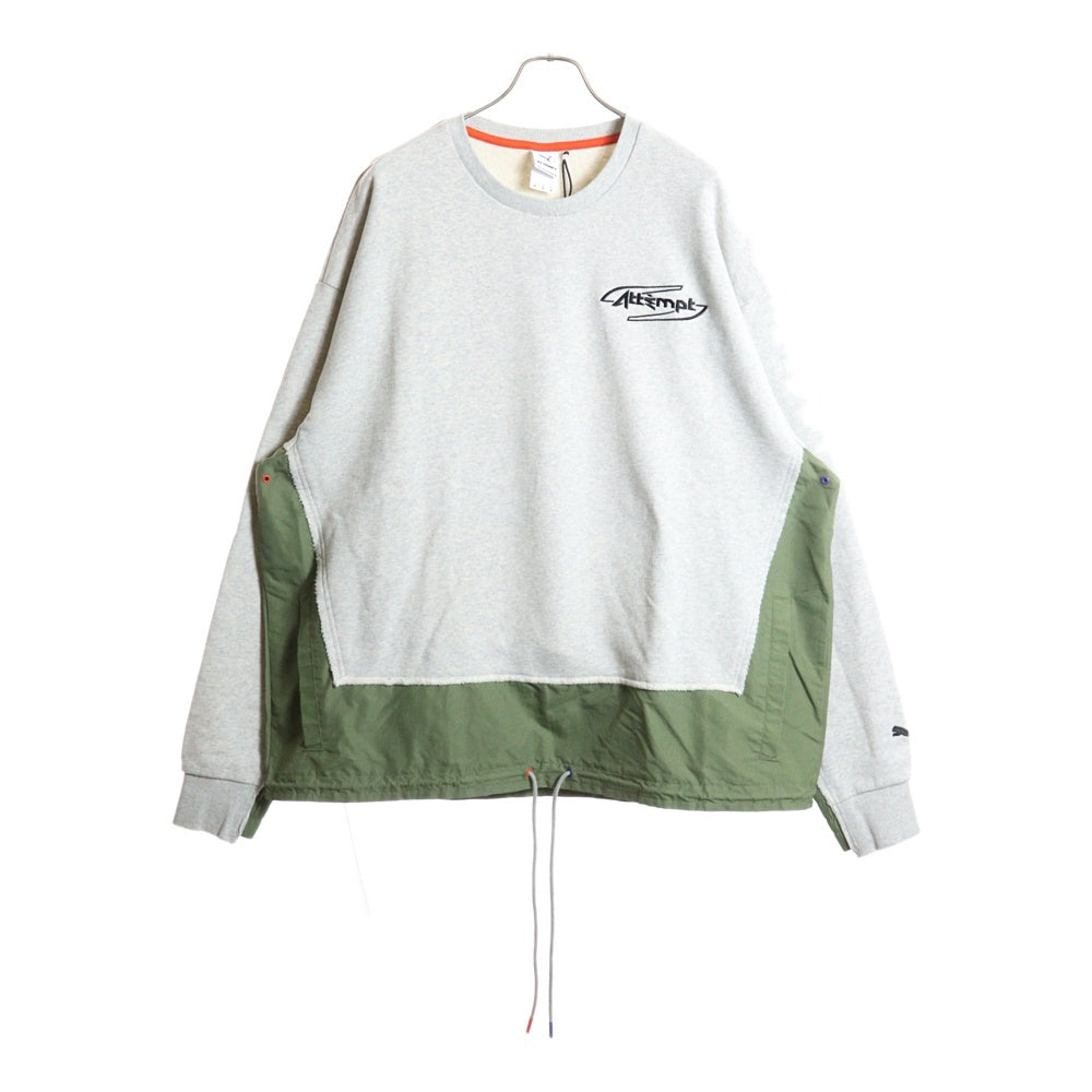 PUMA(プーマ) フロント刺繍クルーネックスウェットトレーナー 598273-04 グレー