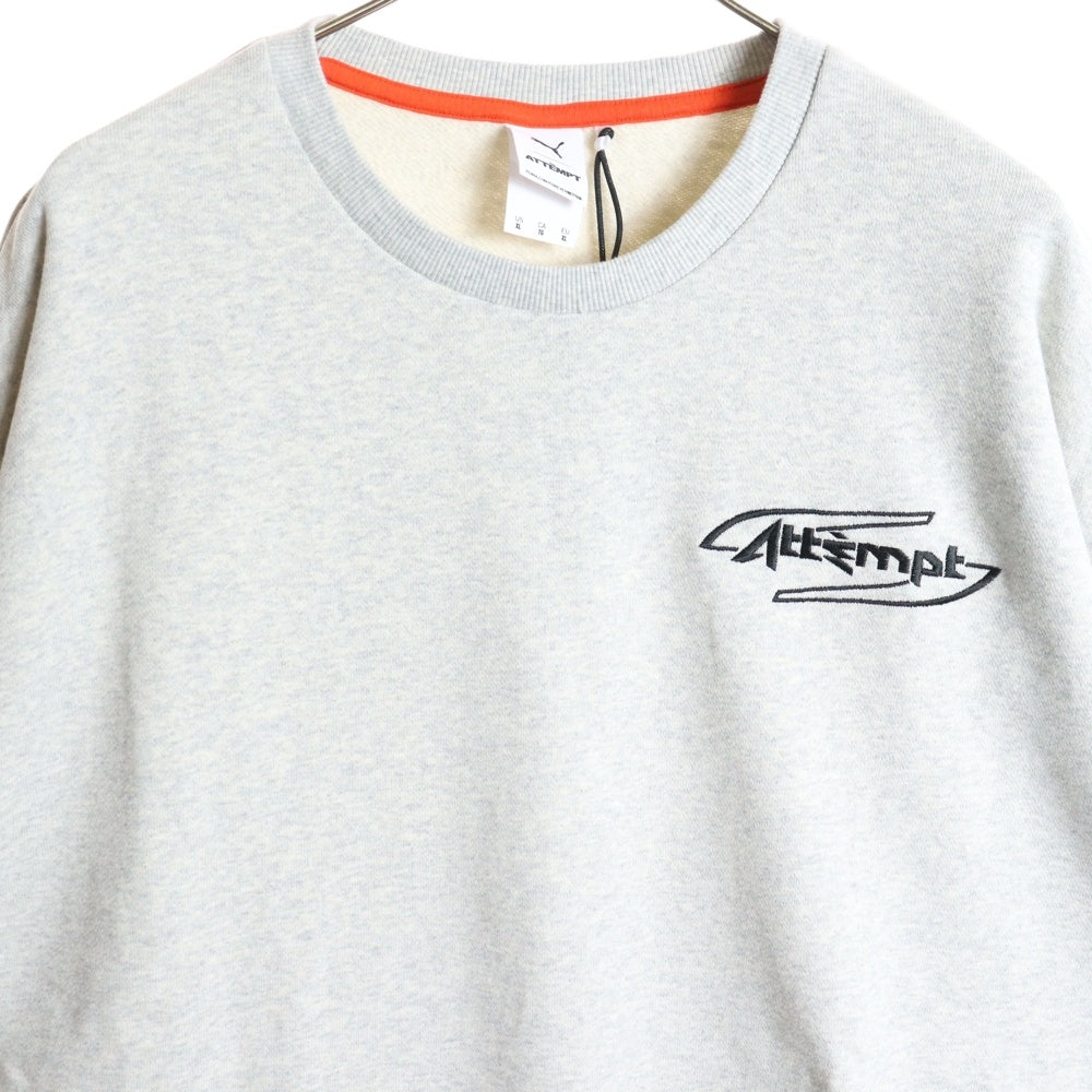 PUMA(プーマ) フロント刺繍クルーネックスウェットトレーナー 598273-04 グレー