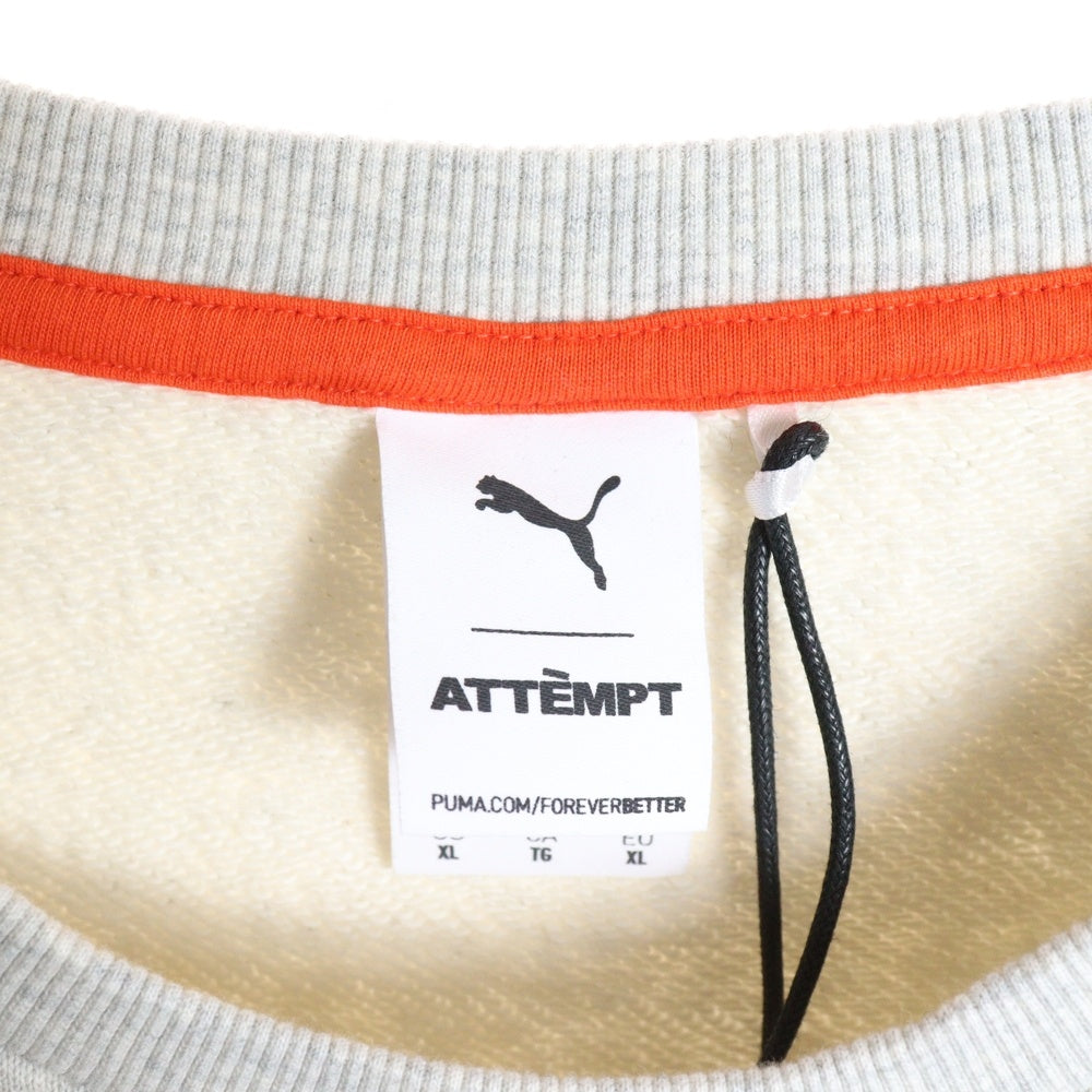 PUMA(プーマ) フロント刺繍クルーネックスウェットトレーナー 598273-04 グレー