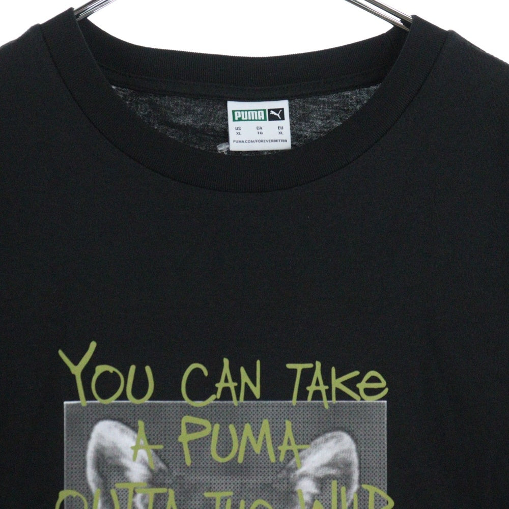 PUMA(プーマ) フロントプリント半袖Tシャツ 622523-01 ブラック