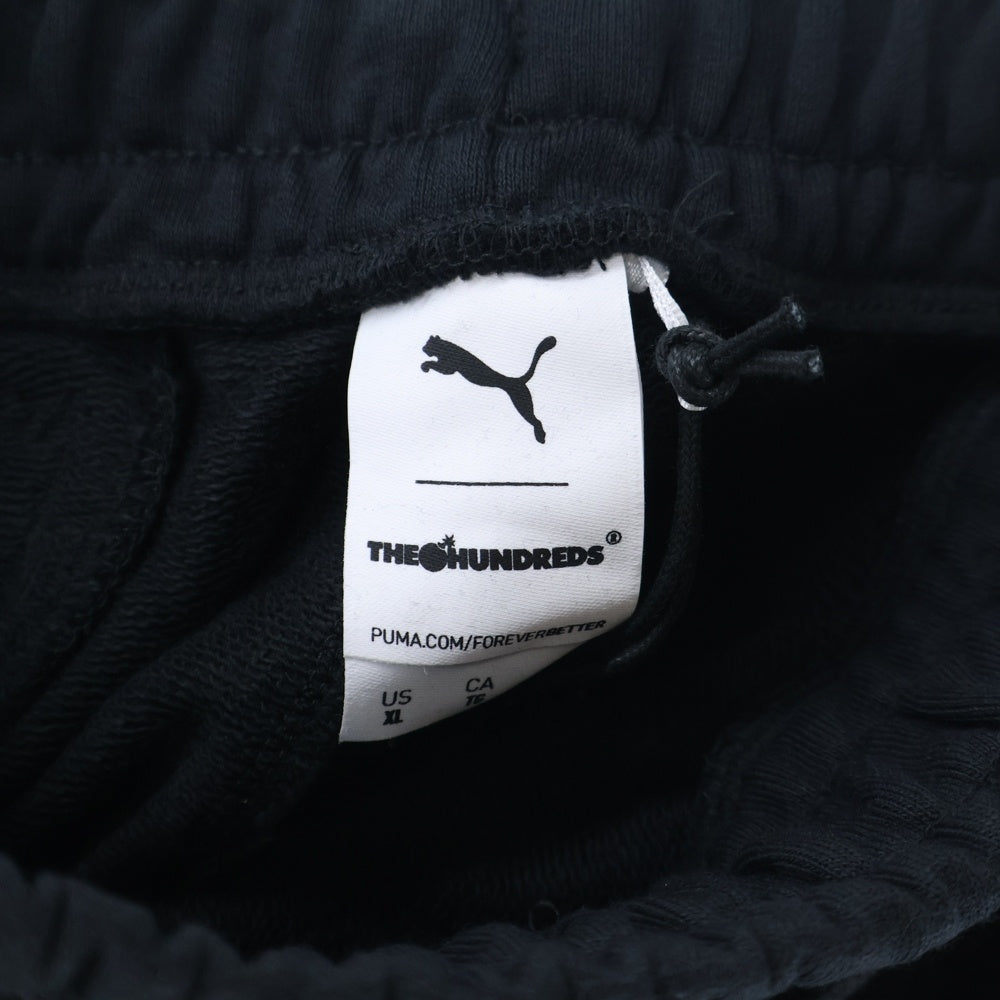 PUMA(プーマ) フロント刺繍スウェットパンツ 596751-01 ブラック