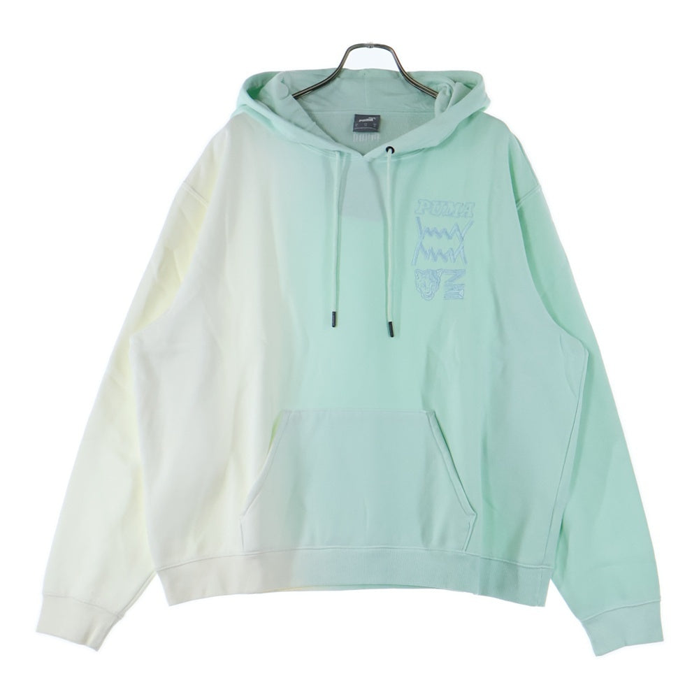 PUMA(プーマ) フロント刺繍プルオーバーパーカー 532118-01 グリーン