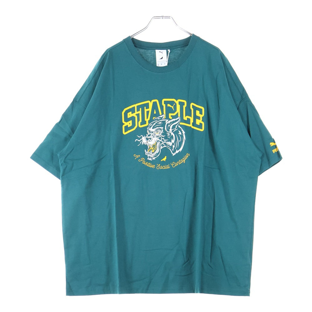 PUMA(プーマ) フロントプリント半袖Tシャツ 622201-43 グリーン