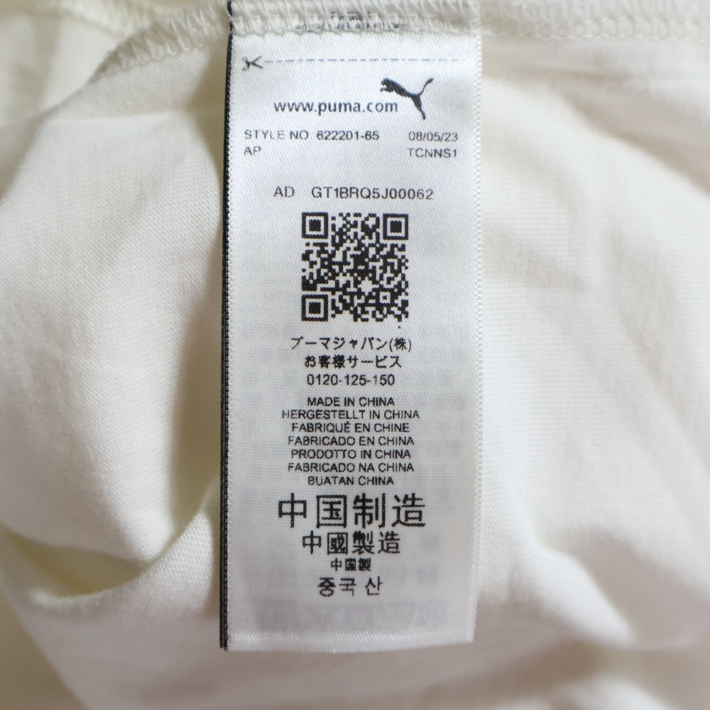 PUMA(プーマ) フロントプリント半袖Tシャツ 622201-65 アイボリー