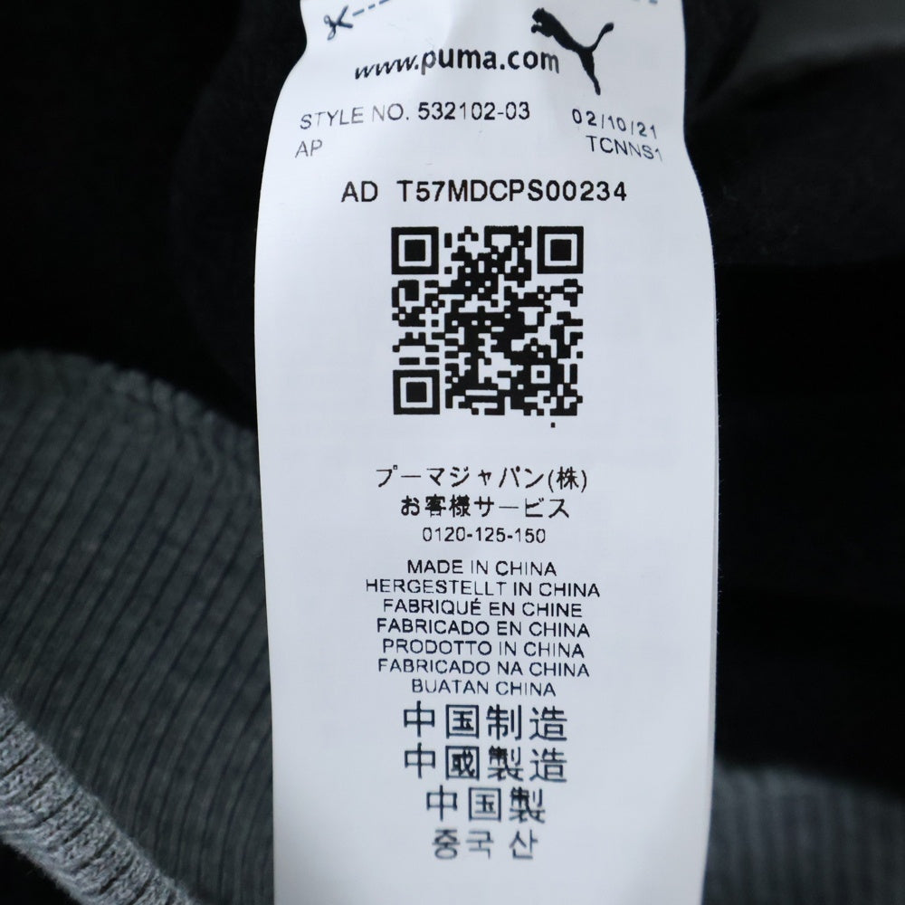 PUMA(プーマ) フロント刺?プルオーバーパーカー 532102-03 ブラック