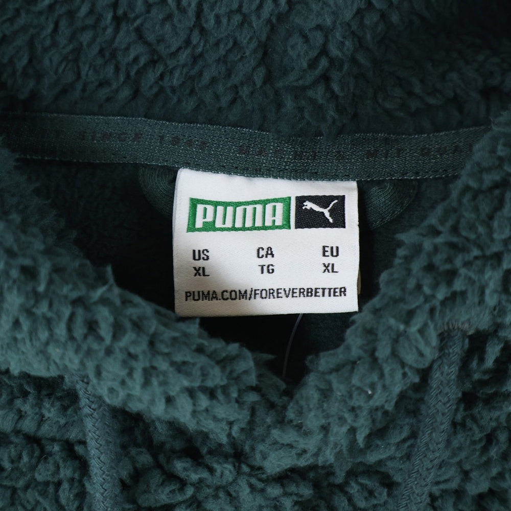PUMA(プーマ) フロント刺繍プルオーバーボアパーカー 531509-80 グリーン