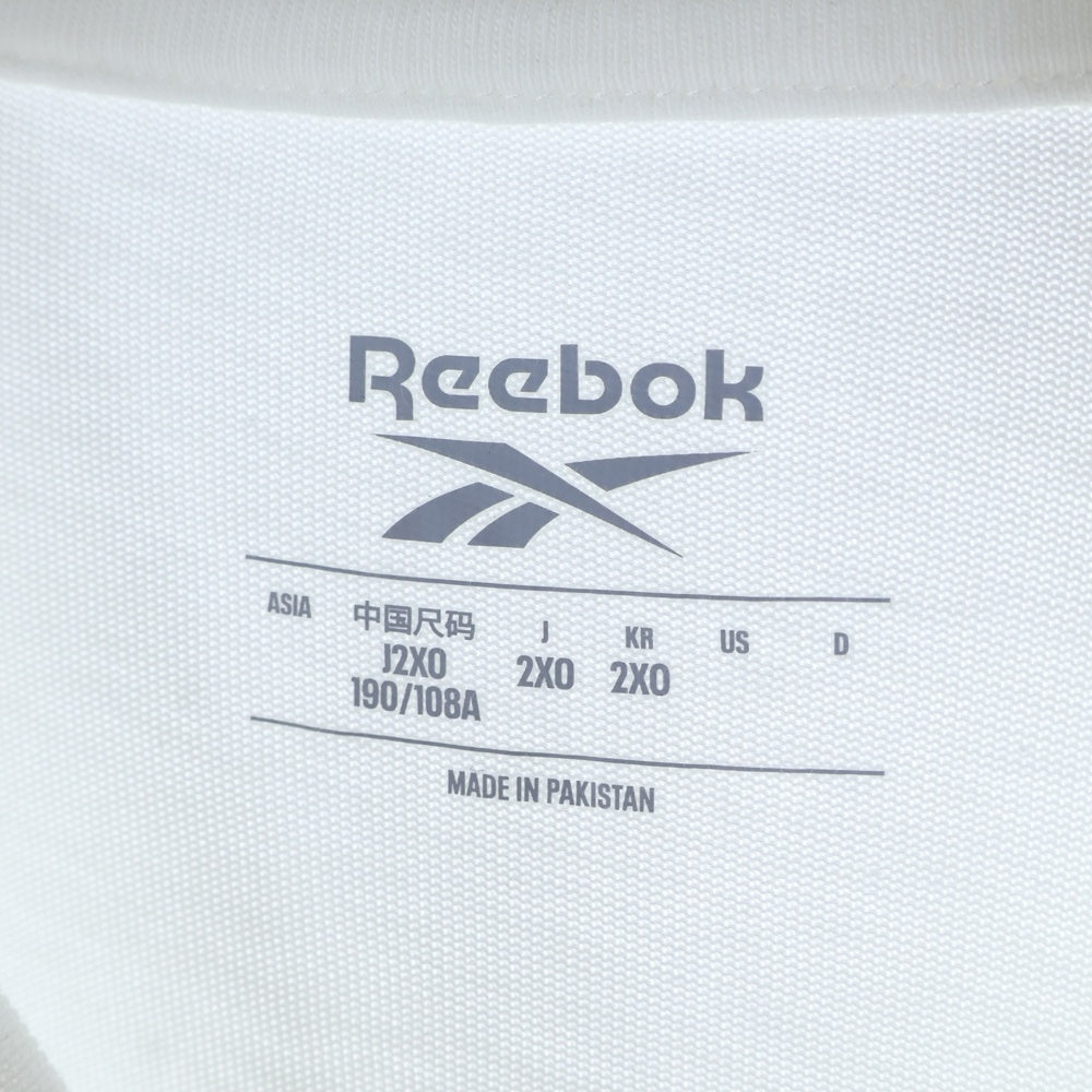 Reebok(リーボック) フロントロゴ刺繍長袖Tシャツ GN6973 ホワイト