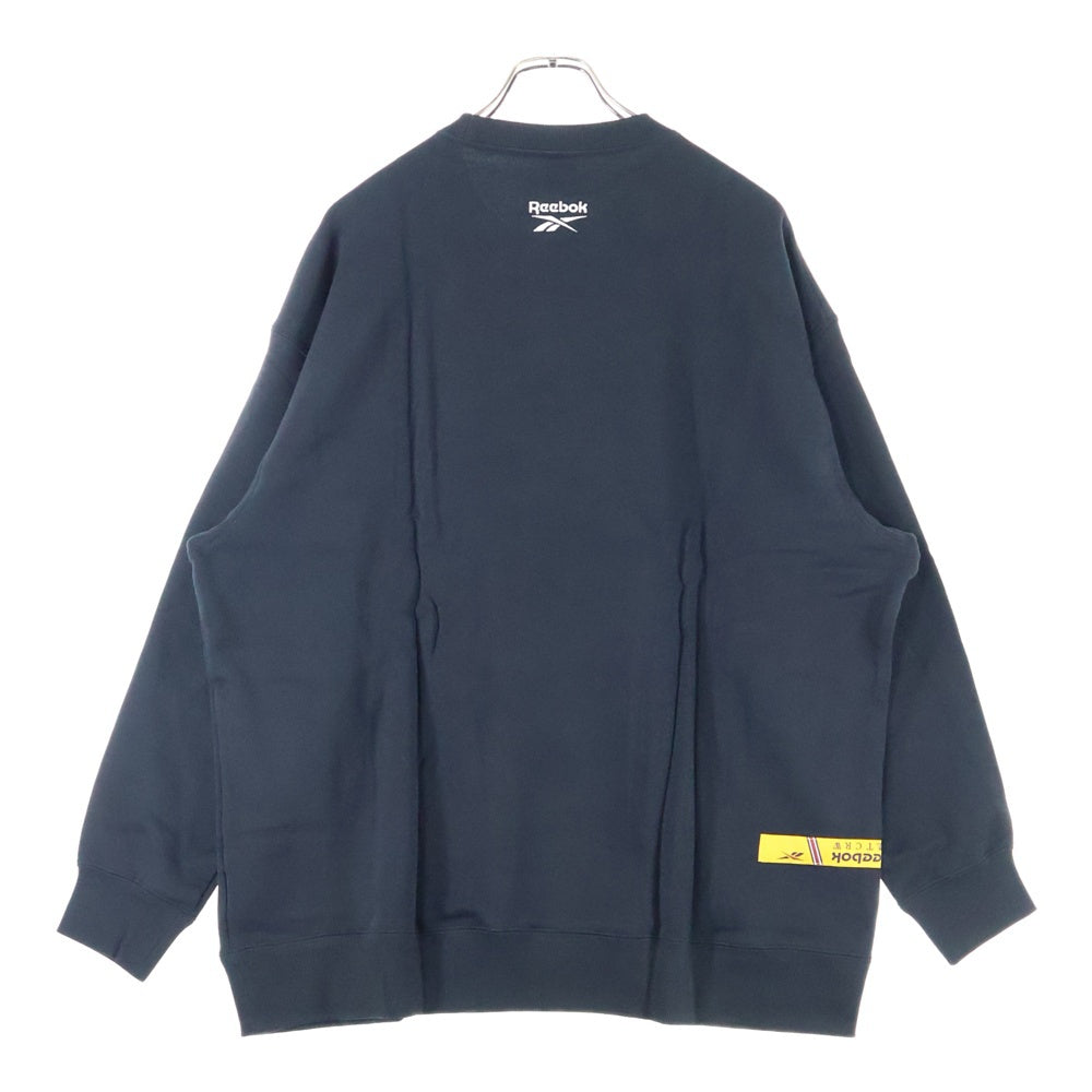 Reebok(リーボック) フロント刺繍クルーネックスウェットトレーナー HB6239 ブラック