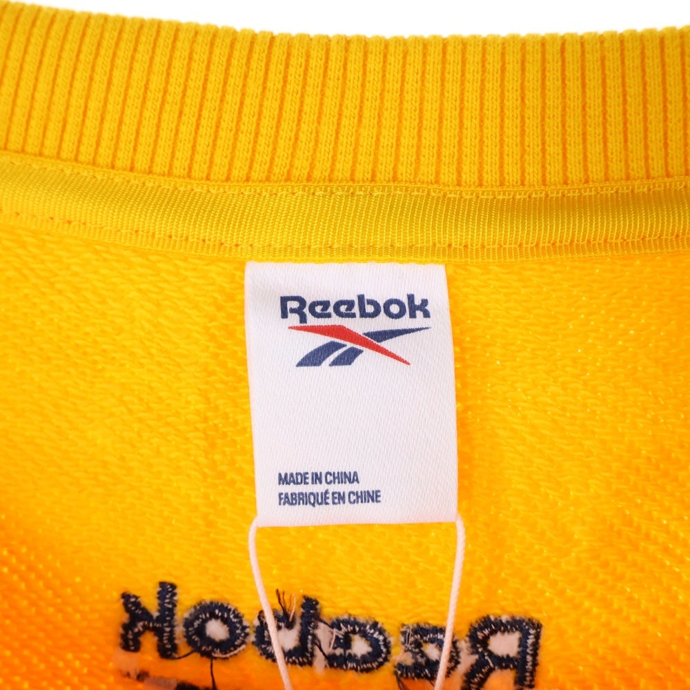 Reebok(リーボック) フロント刺?クルーネックスウェットトレーナー HB6240 イエロー