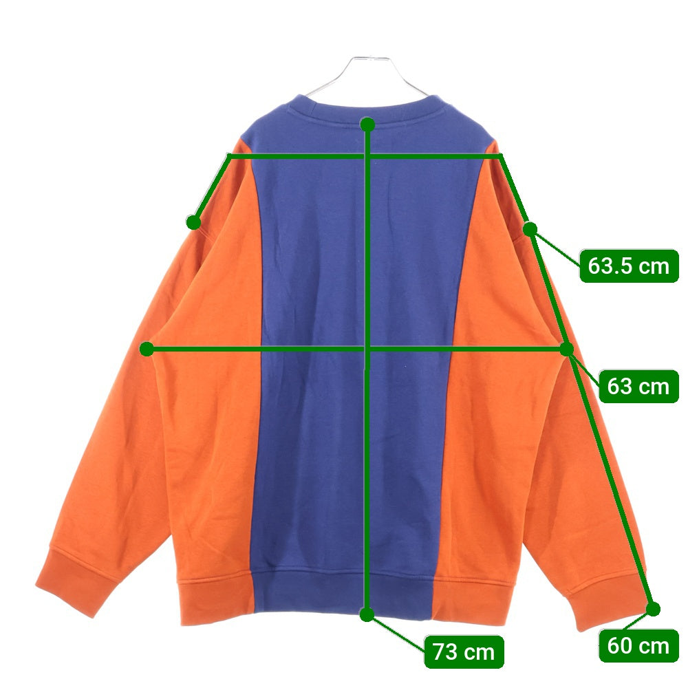 Levi's(リーバイス) フロントプリントクルーネックスウェットトレーナー A4837-0000 ブルー/オレンジ