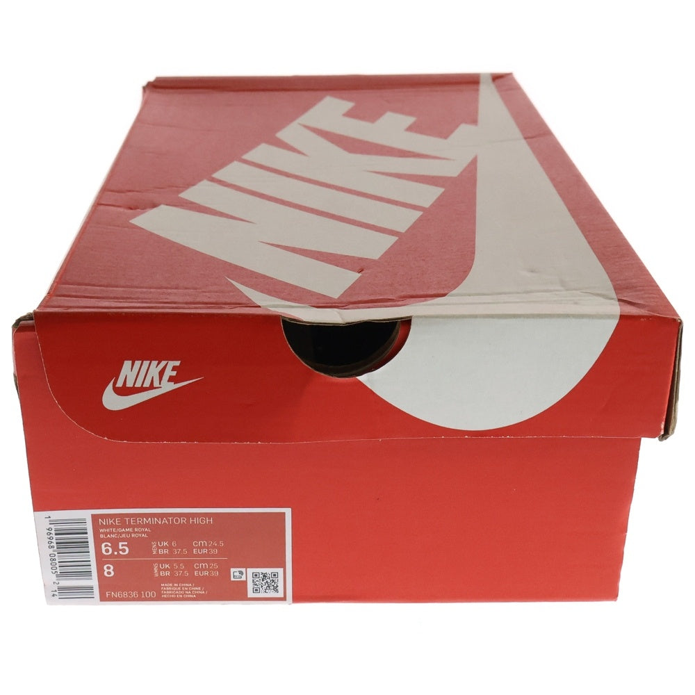 NIKE(ナイキ) TERMINATOR HIGH GAME ROYAL FN6836-100 ターミネーター ロイヤルブルー ハイカットスニーカー US6.5/24.5cm ホワイト/ブルー レディース