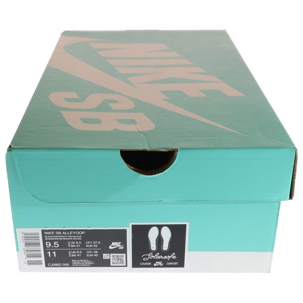 NIKE SB(ナイキエスビー) ALLEYOOP BLACK CJ0882-006 アリウープ ローカットスニーカー US9.5/27.5cm ブラック/レッド