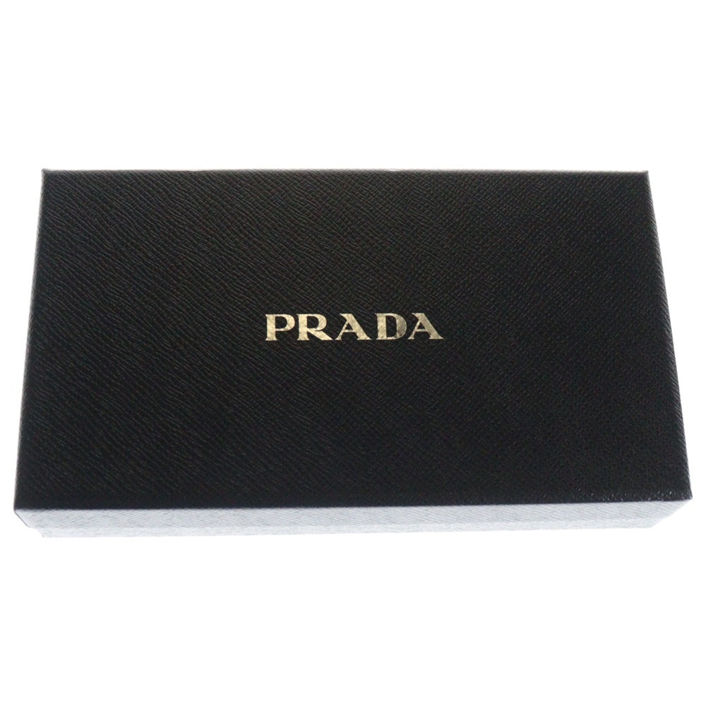 PRADA(プラダ) サフィアーノ ロゴ レザーロングウォレット 二つ折り長財布 ブラック 2MV836