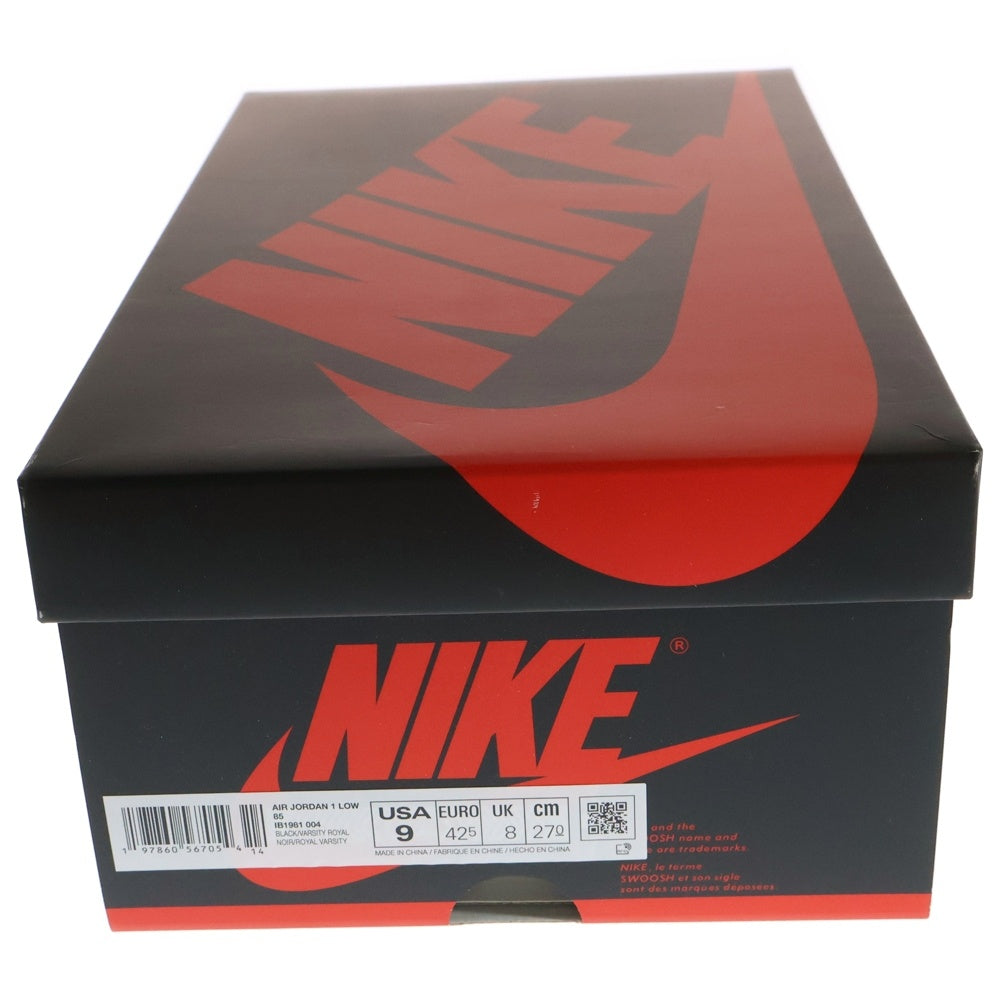 NIKE(ナイキ) AIR JORDAN 1 LOW 85 Royal エアジョーダン ロイヤル ローカットスニーカー US9/27.0cm ブラック/ブルー