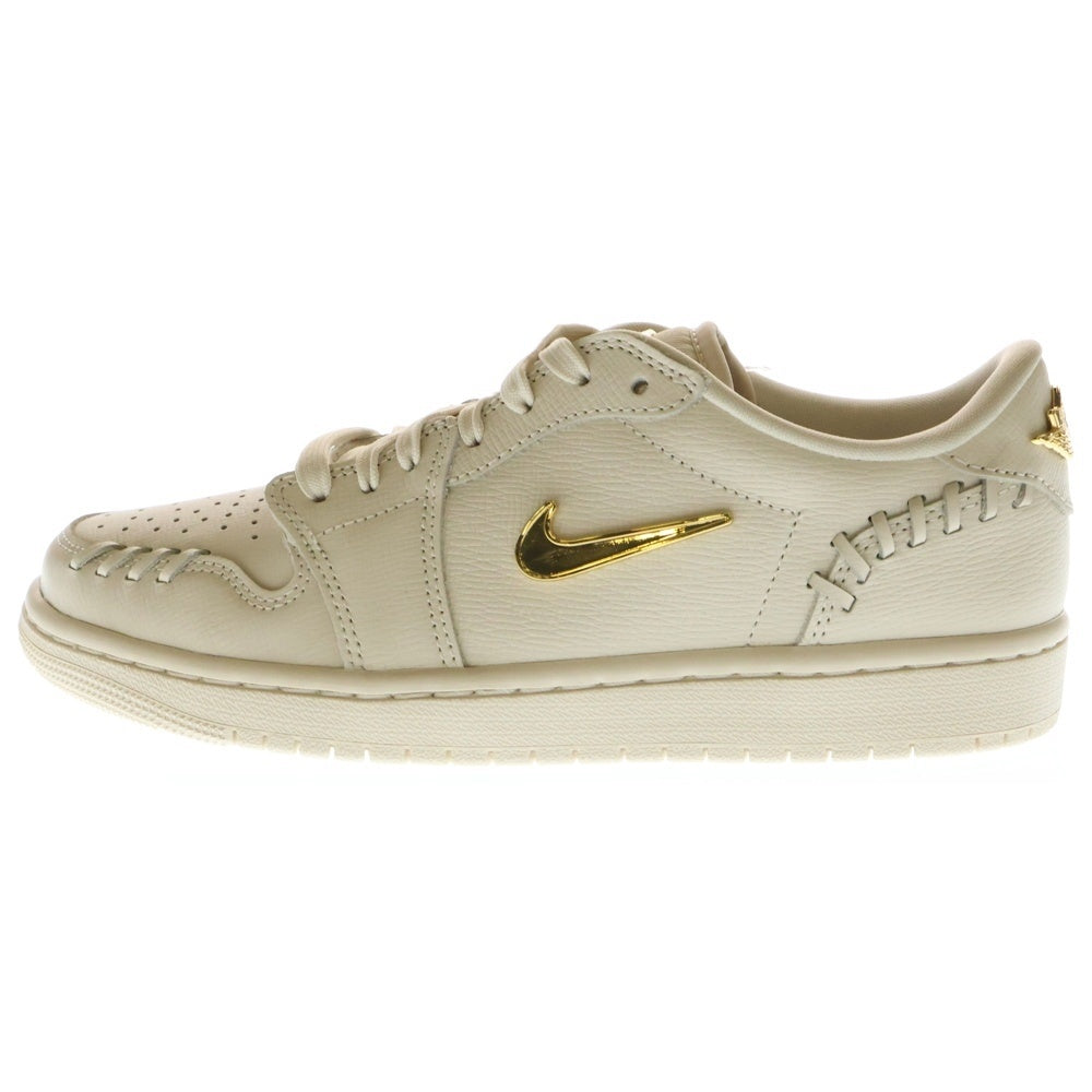 NIKE(ナイキ) WMENS AIR JODAN 1 LOW LGEND LIGHT BROWN ウィメンズ エアジョーダン1 レジェンドライト ローカットスニーカー US7.5/24.5cm ホワイト レディース