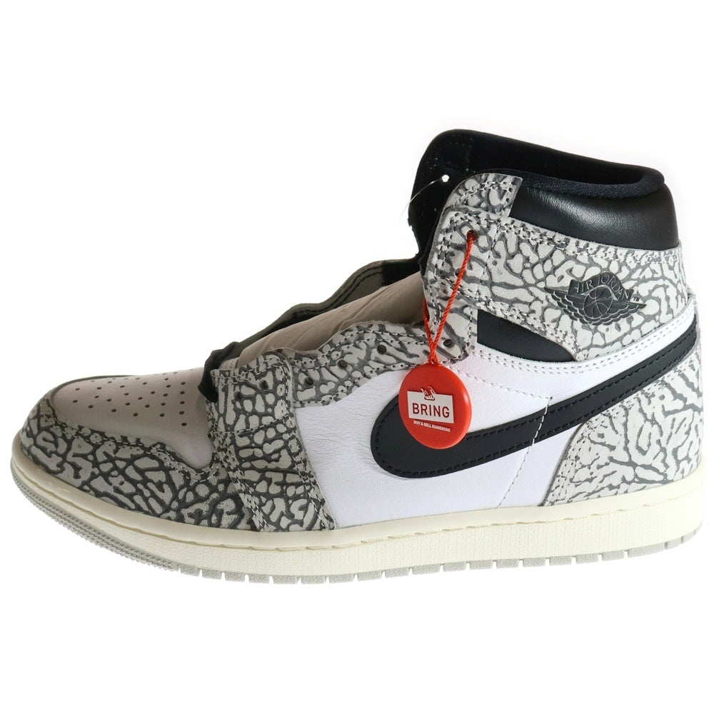 NIKE(ナイキ) AIR JORDAN 1 HIGH OG WHITE CEMENT DZ5485-052 エアジョーダン1 ホワイトセメント ハイカットスニーカー US8.5/26.5cm ホワイト/ブラック