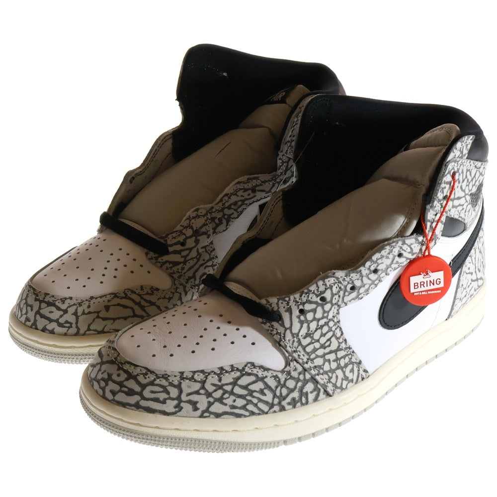 NIKE(ナイキ) AIR JORDAN 1 HIGH OG WHITE CEMENT DZ5485-052 エアジョーダン1 ホワイトセメント ハイカットスニーカー US8.5/26.5cm ホワイト/ブラック