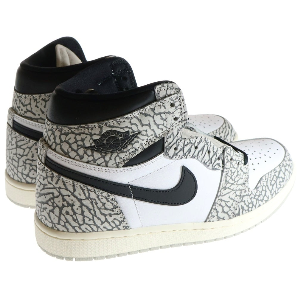 NIKE(ナイキ) AIR JORDAN 1 HIGH OG WHITE CEMENT DZ5485-052 エアジョーダン1 ホワイトセメント ハイカットスニーカー US8.5/26.5cm ホワイト/ブラック