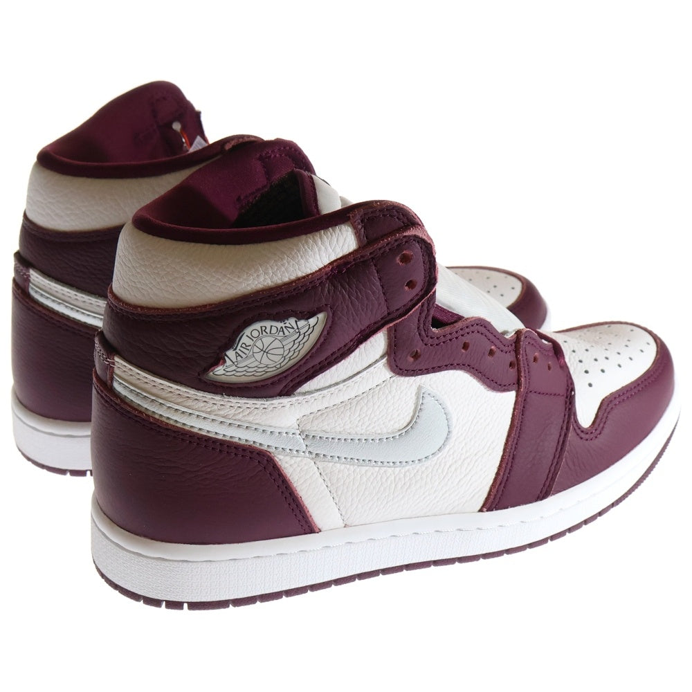 NIKE(ナイキ) AIR JORDAN 1 HIGH OG BORDEAUX エアジョーダン 1 ボルドー ハイカットスニーカー US8.5/26.5cm ワインレッド
