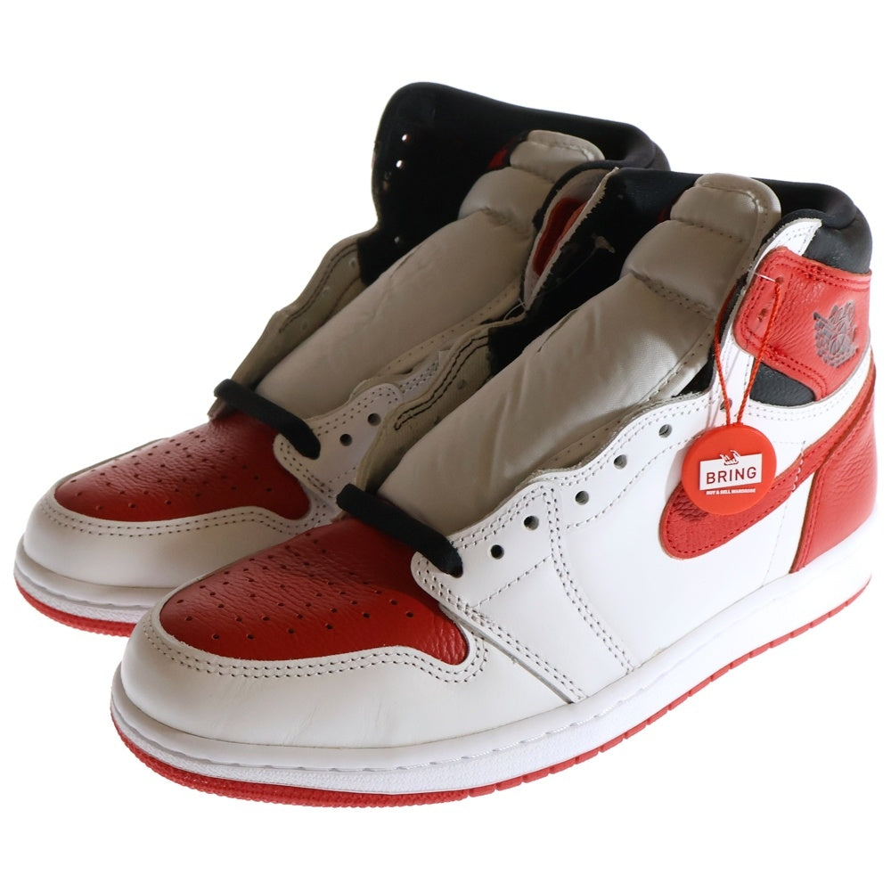 NIKE(ナイキ) AIR JORDAN 1 RETRO HIGH OG HERITAGE 555088-161 エアジョーダン1 レトロ ヘリテージ ハイカットスニーカー US8.5/26.5cm ホワイト/レッド