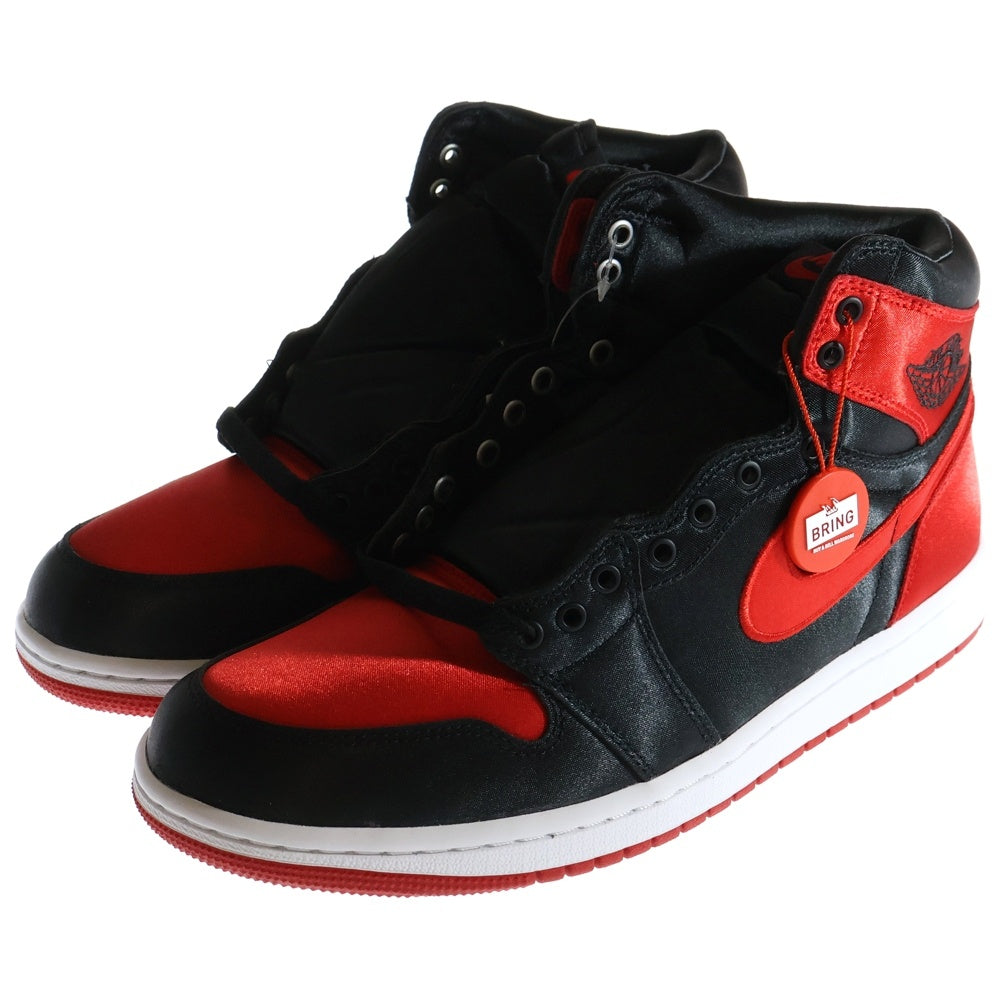 NIKE(ナイキ) WMNS AIR JORDAN1 RETRO HIGH OG FD4810-061 エアジョーダン1 サテンブレッド ハイカットスニーカー US10/27.0cm レッド