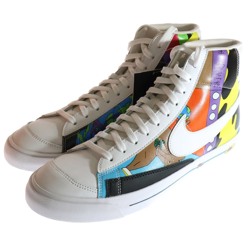 NIKE(ナイキ) ×RUOHAN WANG FLYLEATHER BLAZER 77 QS CZ3775-900 ローハンワン フライレザー ブレーザー ハイカットスニーカー マルチ US10.5/28.5cm