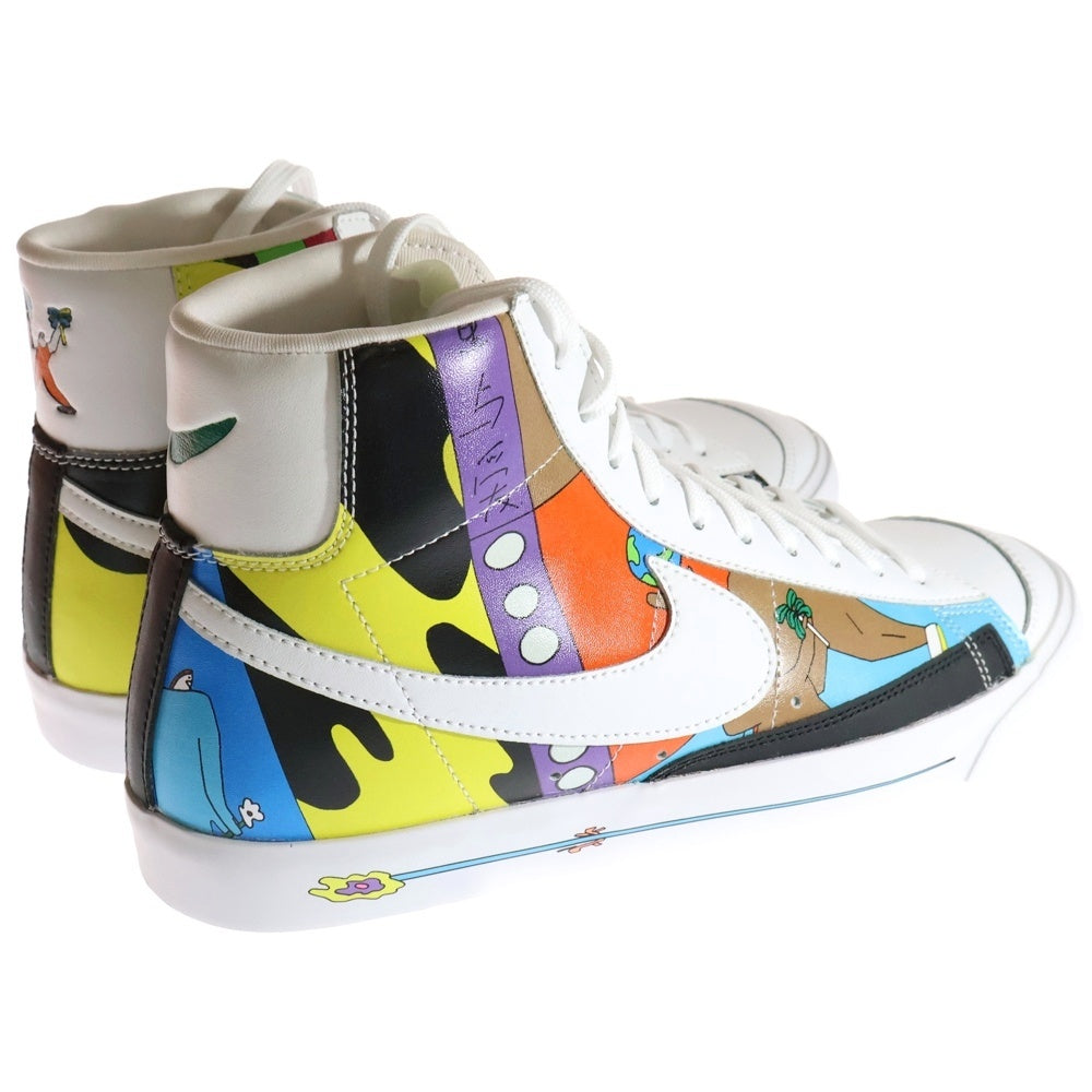 NIKE(ナイキ) ×RUOHAN WANG FLYLEATHER BLAZER 77 QS CZ3775-900 ローハンワン フライレザー ブレーザー ハイカットスニーカー マルチ US10.5/28.5cm