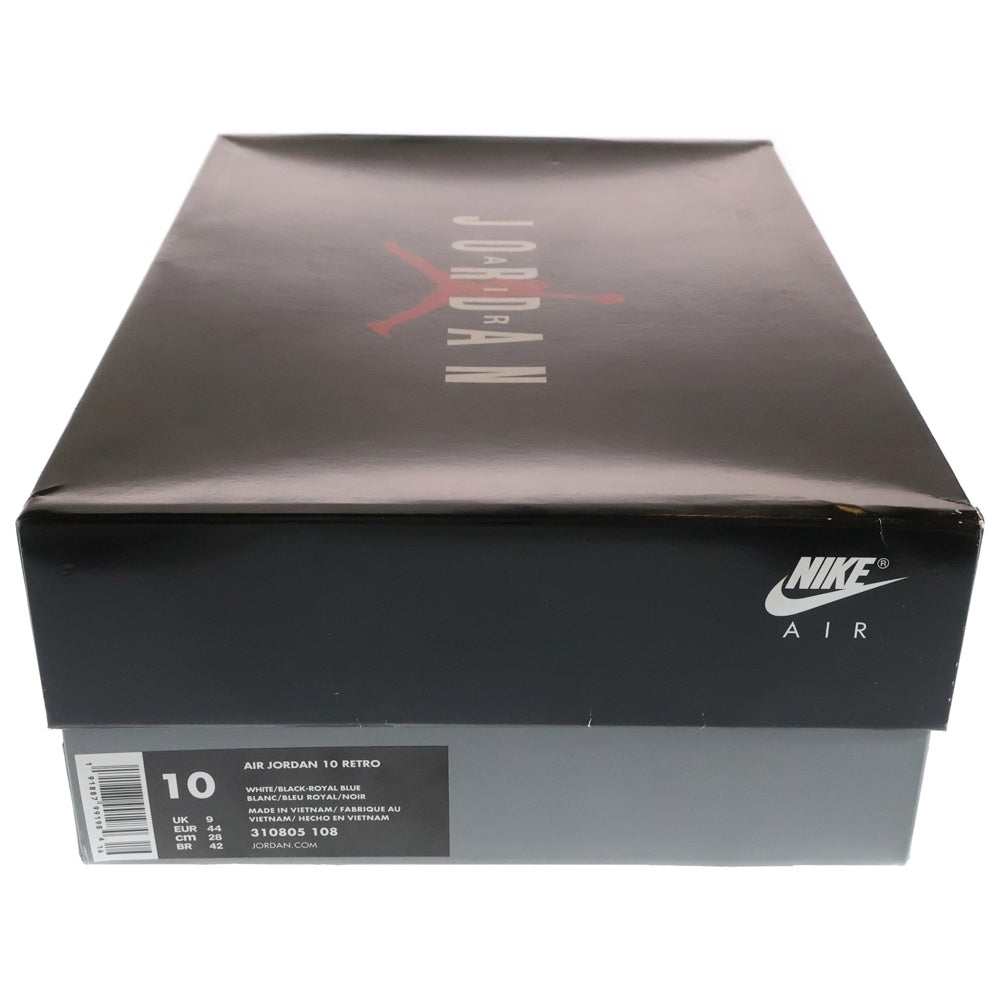 NIKE(ナイキ) 【観賞用 2011年製】AIR JORDAN 10 RETRO 310805-108 エアジョーダン10 ハイカットスニーカー ホワイト US10/28.0cm