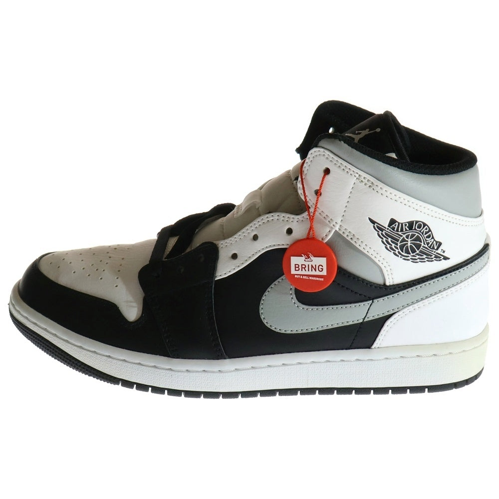 NIKE(ナイキ) AIR JORDAN 1 MID WHITE SHADOW 554724‐073 エアジョーダン1 ホワイトシャドウ ミッドカットスニーカー ホワイト/ブラック US10/28.0cm