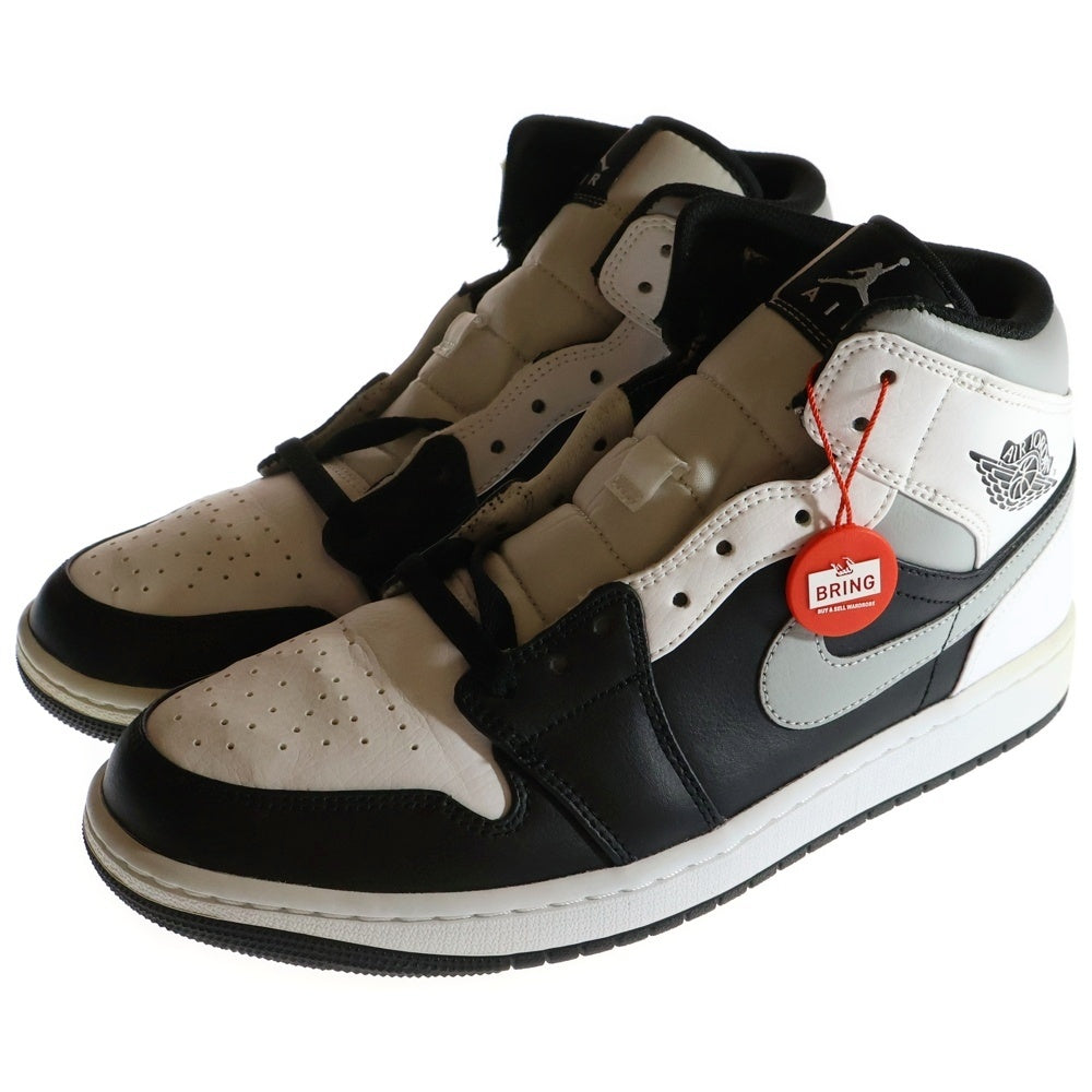 NIKE(ナイキ) AIR JORDAN 1 MID WHITE SHADOW 554724‐073 エアジョーダン1 ホワイトシャドウ ミッドカットスニーカー ホワイト/ブラック US10/28.0cm