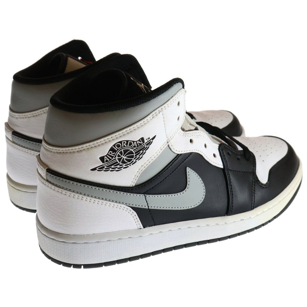 NIKE(ナイキ) AIR JORDAN 1 MID WHITE SHADOW 554724‐073 エアジョーダン1 ホワイトシャドウ ミッドカットスニーカー ホワイト/ブラック US10/28.0cm