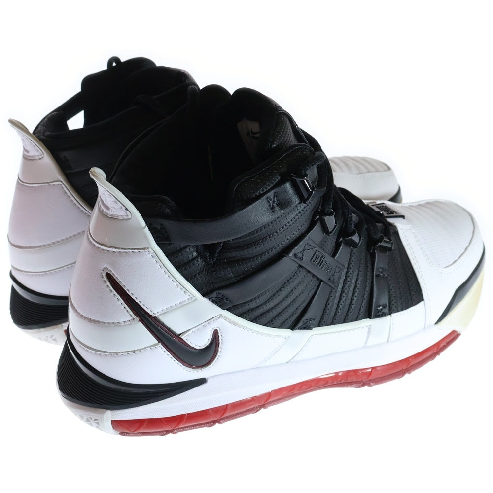 NIKE(ナイキ) ZOOM LEBRON 3 QS AO2434-101 ズーム レブロン ハイカットスニーカー ホワイト/ブラック US10/28.0cm