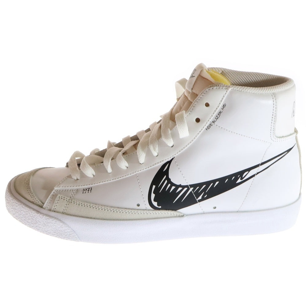 NIKE(ナイキ) BLAZER MID VNTG 77 CW7580-101 ブレザー ブラックスケッチ ミッドカッドスニーカー US10/28.0cm ホワイト