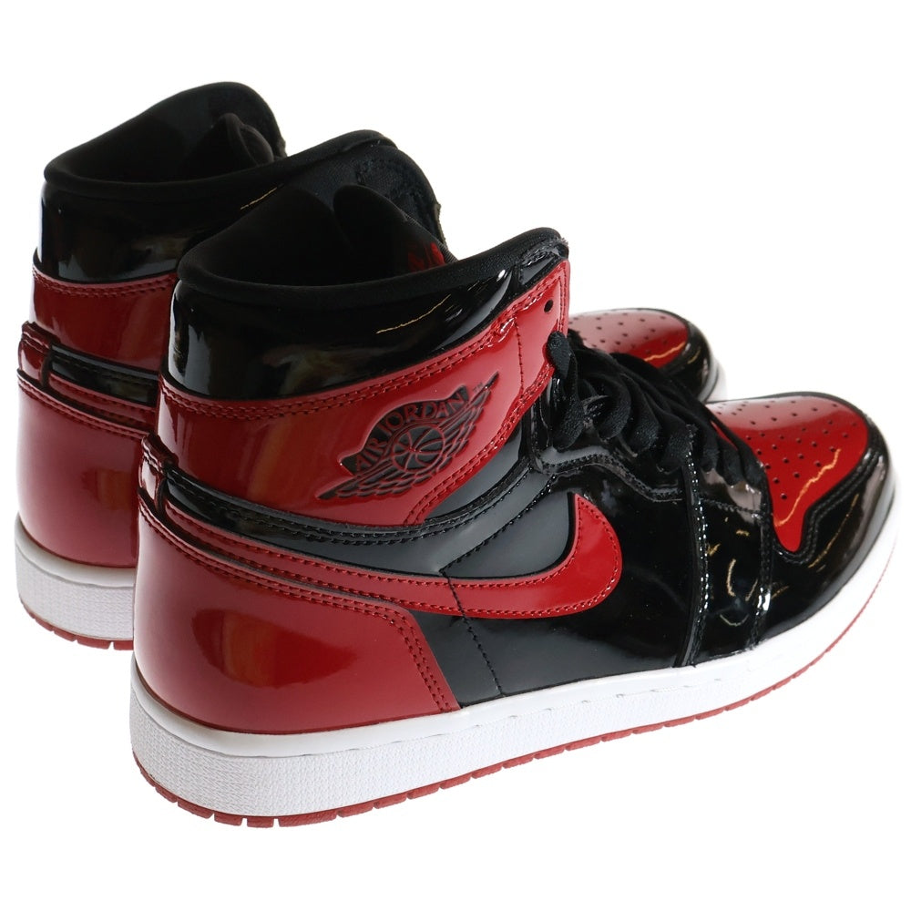 NIKE(ナイキ) AIR JORDAN 1 RETRO HIGH OG Patent Bred 555088-063 エアジョーダン1 パテント ブレッド ハイカットスニーカー ブラック/レッド US10/28.0cm