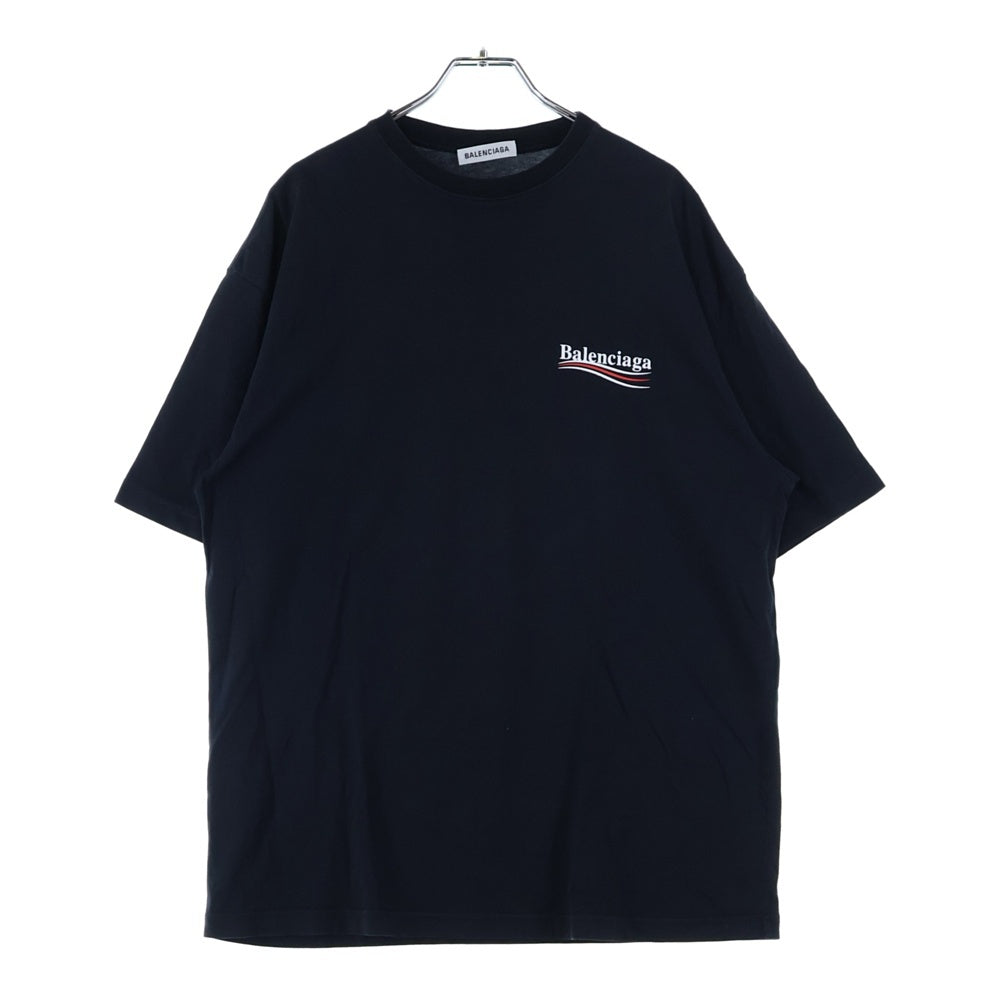 BALENCIAGA(バレンシアガ) 18SS Campaign Logo T-Shirts キャンペーンロゴ フロントプリント半袖Tシャツ 556102 TAV44 ブラック